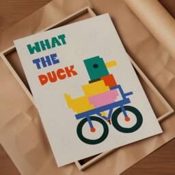 What The Duck Kitchen Print Funny Quote, Illustrated Wall Art - thumbnail 3
