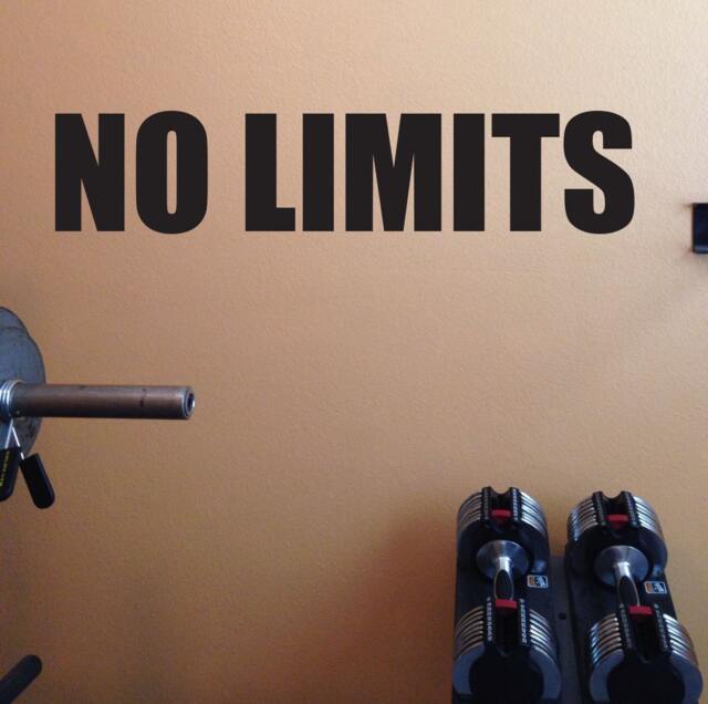 Corporate Wellness Motivation, Home Gym Wall Decal, No Limits - image 1
