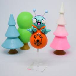 Space Hopper Shelf Ornament, Monster Figurine, 70's Nostalgia Gift - thumbnail 2