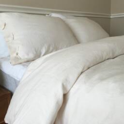 Cream Linen Duvet Cover With Tie Knot -, Washed Linen, Soft Queen Duvet Cover, King Linen Bedding - thumbnail 2