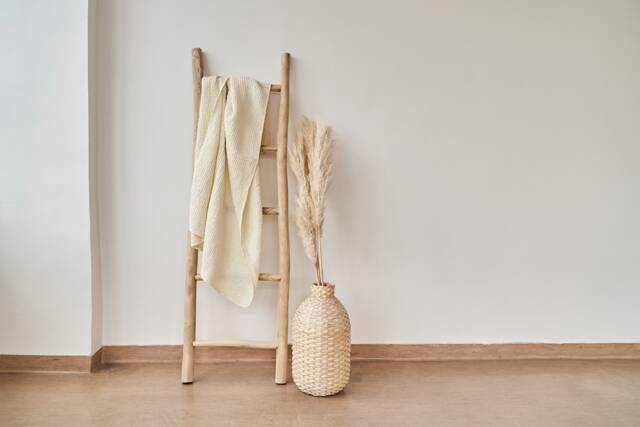 Cream Linen Waffle Bath Towel Large Softened Cotton-Linen Blend - image 1