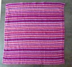 Baby Blanket Pink/Raspberry/Burgundy/Violet Handmade Knit, Fancy Point Open, Dimensions 80 cm X 82 - thumbnail 1