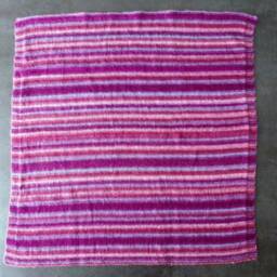 Baby Blanket Pink/Raspberry/Burgundy/Violet Handmade Knit, Fancy Point Open, Dimensions 80 cm X 82 - thumbnail 3