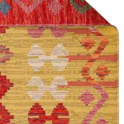 Natural Cotton Turkish Kilim Rug Recycled Bohemian Flatweave - thumbnail 2
