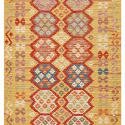 Natural Cotton Turkish Kilim Rug Recycled Bohemian Flatweave - thumbnail 3