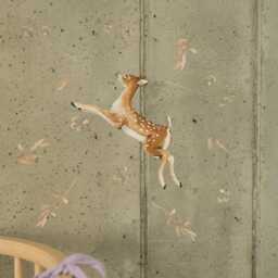 Deer Wall Decal Playful Fawn, Woodland Nursery Decor - thumbnail 2