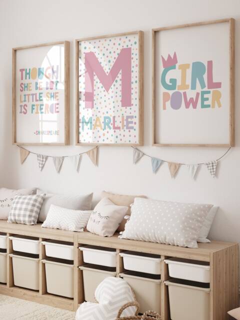 Set Of 3, Girls Bedroom Decor, Positive Affirmation Print, Posters, Motivational, Inspirational Wall Art, Playroom Prints - image 1