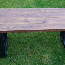 Handmade Solid Wood Bench Custom Size Garden Or Home Seating - thumbnail 2