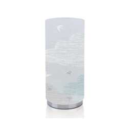 Handmade Clouds & Birds Lamp, Dashwood Studios Chrome Base Night Light, UK Made