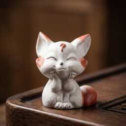 Cute Fox Tea Pet Zisha Companion Animal Ceremony Accessory Handmade Style Lover Gift Collectible - thumbnail 1