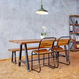 Industrial Reclaimed Wood - A Frame Dining Table