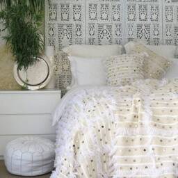 Free Shipping Worldwide/Handira - Wedding Blanket Moroccan Throw Blankets Cotton Bed Cover Moroccan Throw Blanket+ 2 Pillows - thumbnail 2