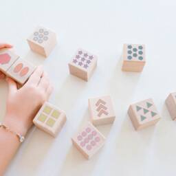 Numbers + Counting Shape Blocks - Organic & Natural Building Number Block Toys - thumbnail 2