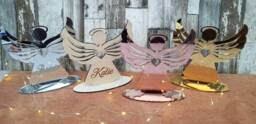 Remembrance Standee Angel With Name Wood Or Mirror Acrylic Christmas Decoration Lost Friend