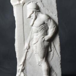Marble Relief Of An Ancient Warrior Carved Greek Marble Artist Sculpture - thumbnail 2