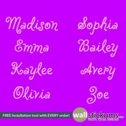 Personalized Girls Name Wall Decal - Nursery Decor - thumbnail 3