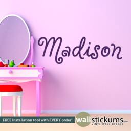 Personalized Girls Name Wall Decal - Nursery Decor - thumbnail 1