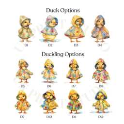 Personalised Framed Flock Gift, Nanny's Print, Gift For Gran, Granny, Nan, Raincoat Ducks Best Nanny, Mothers Day - thumbnail 2