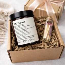 Personalised Pe Teacher Gift - Sports Coach Candle Thank You Keepsake- Christmas - thumbnail 3