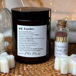Personalised Pe Teacher Gift - Sports Coach Candle Thank You Keepsake- Christmas - thumbnail 4