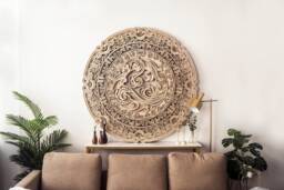 Lucky Disc Multilayer Wood Wall Art Mandala, Large Round Laser Cut Sculpture, Housewarming Gift - thumbnail 1