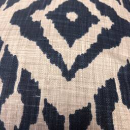 "Iliv Marrakech Ink Blue Ikat Aztecrint Cushion Cover 16"" 18" - thumbnail 3