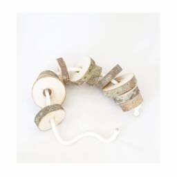 Wooden Montessori Lacing Toy Natural Tree Slices, Educational Toddler Toy - Ce Certified - thumbnail 2