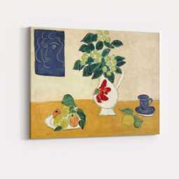 Modern Still Life With Grapes Vase & Fruit Canvas Wall Art Print Decor Picture Ready To Hang - thumbnail 4