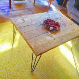 Scaffolding Coffee Table - Reclaimed With Steel Hairpin Legs - thumbnail 4