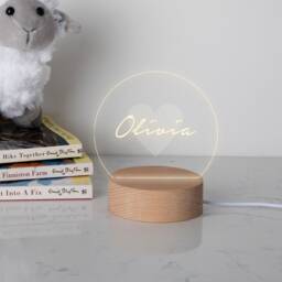 Personalised Mini Led Desk Lamp For Children - Unique Birthday Gifts Boys Girls Night Light Kids Bedside Table Room Decor - thumbnail 2