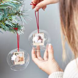 Personalised Mini Photo Glass Bauble - thumbnail 3