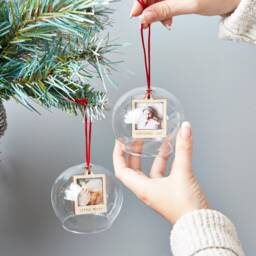 Personalised Mini Photo Glass Bauble - thumbnail 2