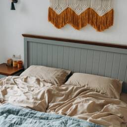 Almond Bedding Set, Cappuccino King Or Queen Bed Beige Pillowcase & Sheet Cotton Pillow Covers With Sheets, Aunt Gift - thumbnail 2