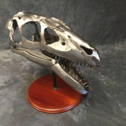 Handmade Welded Utahraptor Skull - thumbnail 2