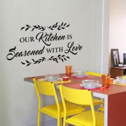 Kitchen Seasoned With Love Wall Quote Vinyl Decal - thumbnail 3