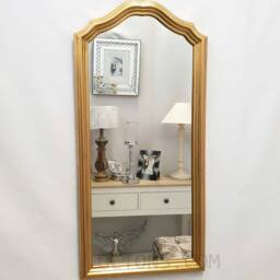 Moroccan Style Gold Gilt Leaf Wall Mirror Contemporary Minimal Design Artistic Home Decor Interior 76x36cm - thumbnail 2