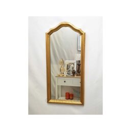 Moroccan Style Gold Gilt Leaf Wall Mirror Contemporary Minimal Design Artistic Home Decor Interior 76x36cm - thumbnail 1