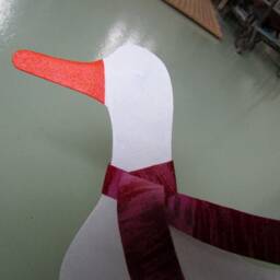 Handmade Metal Duck Christmas Tree Topper Whimsical Holiday Decor - thumbnail 3