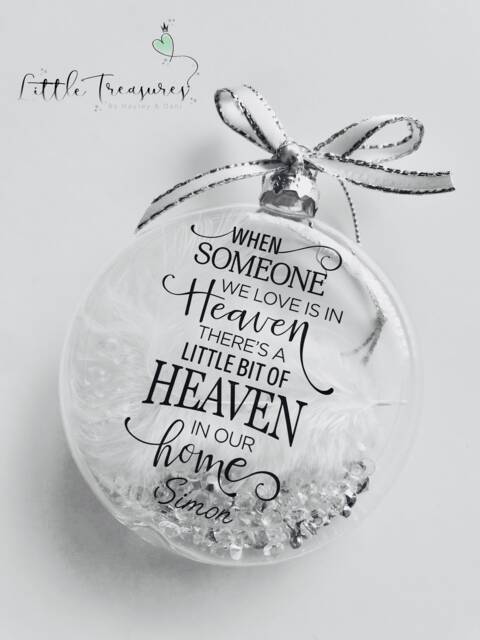 Personalised Memorial Bauble, Glass Christmas Tree Decoration - image 1