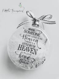 Personalised Memorial Bauble, Glass Christmas Tree Decoration - thumbnail 1