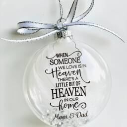Personalised Memorial Bauble, Glass Christmas Tree Decoration - thumbnail 3