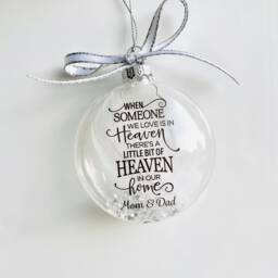Personalised Memorial Bauble, Glass Christmas Tree Decoration - thumbnail 2