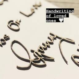 Bespoke Hand Writing Sign - Written Anniversary Gift Birthday Present For Her Personalised Artwork Wall Art - thumbnail 2