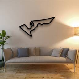 Monaco Or Any Race Track Formula 1 in 3D Black Acrylic Motogp Wall Art Laser Cut - Ferrari Porsche Bmw Mercedes - thumbnail 3