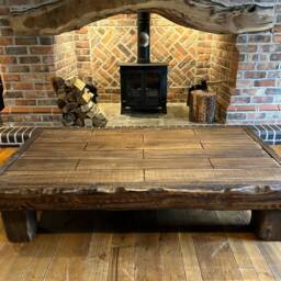 Handmade French Oak Coffee Table - thumbnail 4