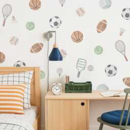 Sports Wall Decals - Removable, Reusable Stickers Nursery Decor, Kids Room Art, Boy Bedroom Decor - thumbnail 1