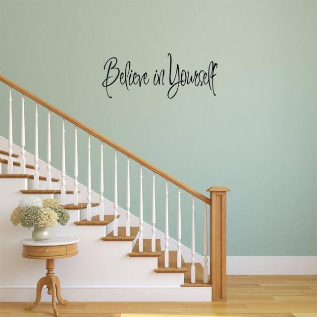 Believe in Yourself Wall Decal Sayings Stickers Inspirational Quotes Decals Vwaq-308 - image 1