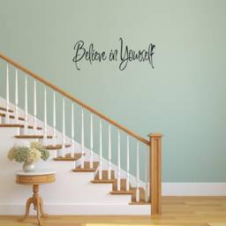 Believe in Yourself Wall Decal Sayings Stickers Inspirational Quotes Decals Vwaq-308 - thumbnail 1