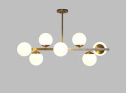 Modern Linear Ceiling Pendant Light Grace Ii , Minimalist Lamp Globe Chandelier Kitchen Dining Room 7 Light
