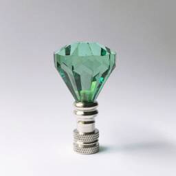 Set Of 2 Acrylic Diamond Lamp Shade Finials, Harp Toppers - thumbnail 4